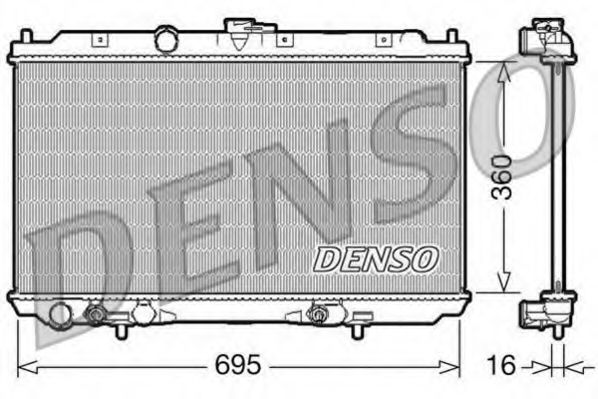 DRM46028 DENSO Cooling System Radiator, engine cooling