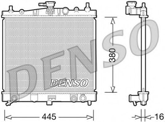 DRM46036 DENSO Cooling System Radiator, engine cooling