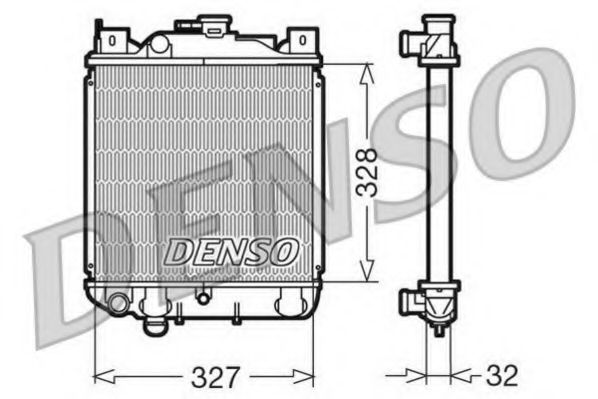 DRM47006 DENSO Cooling System Radiator, engine cooling