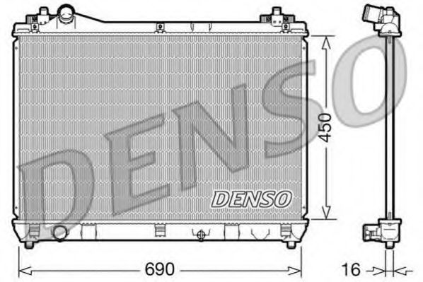 DRM47016 DENSO Cooling System Radiator, engine cooling