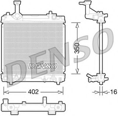 DRM47027 DENSO Cooling System Radiator, engine cooling