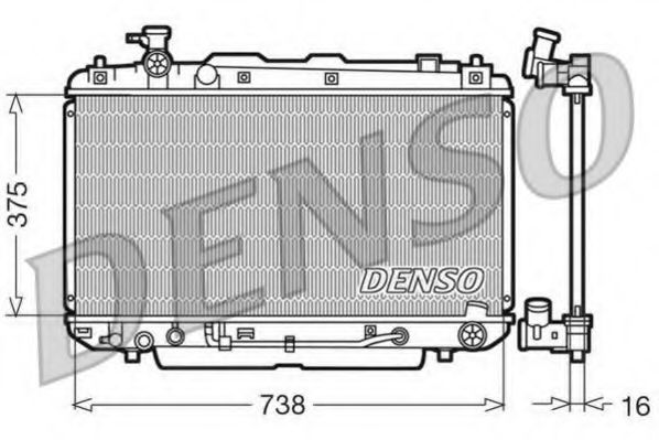 DRM50022 DENSO Охлаждение Радиатор, охлаждение двигателя
