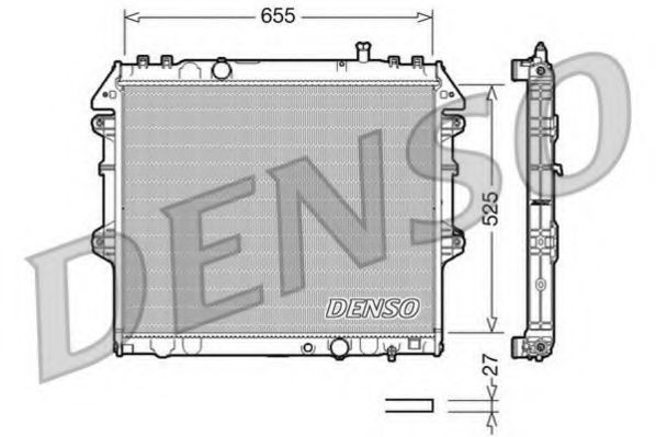 DRM50039 DENSO Cooling System Radiator, engine cooling