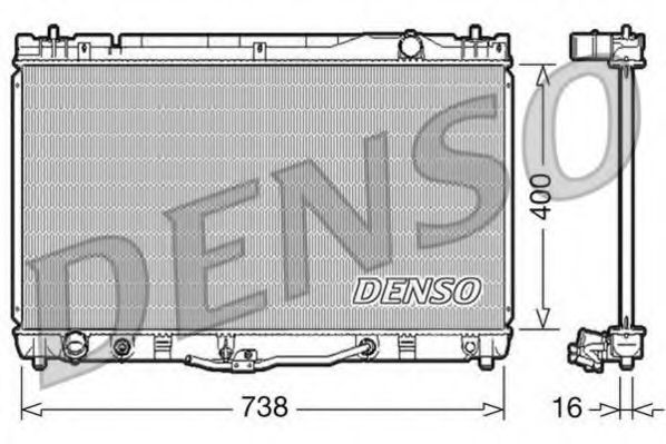 DRM50043 DENSO Cooling System Radiator, engine cooling