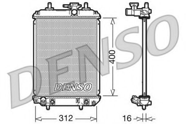 DRM50050 DENSO Cooling System Radiator, engine cooling