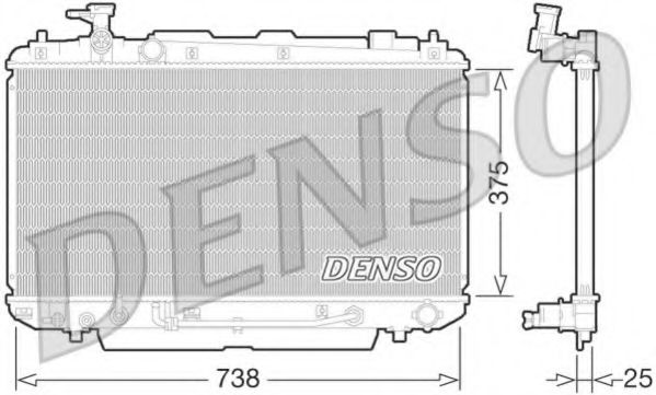 DRM50064 DENSO Cooling System Radiator, engine cooling
