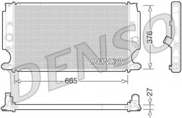 DRM50072 DENSO Cooling System Radiator, engine cooling
