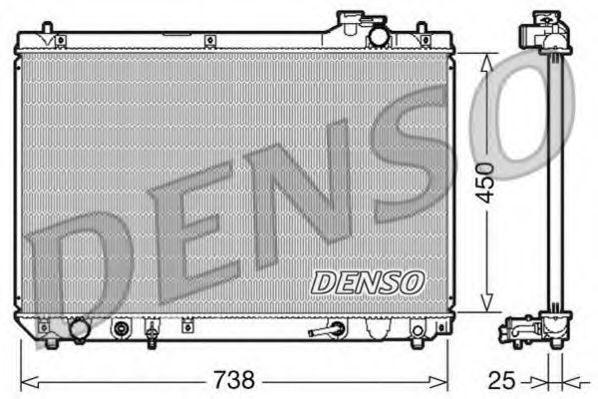 DRM51004 DENSO Cooling System Radiator, engine cooling