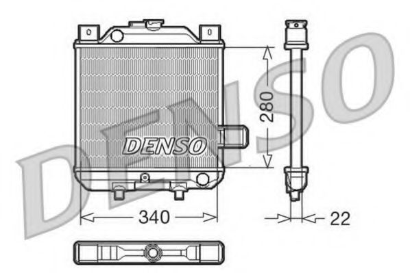 DRM99006 DENSO Cooling System Radiator, engine cooling