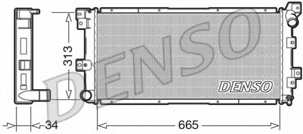 DRM06002 DENSO Cooling System Radiator, engine cooling