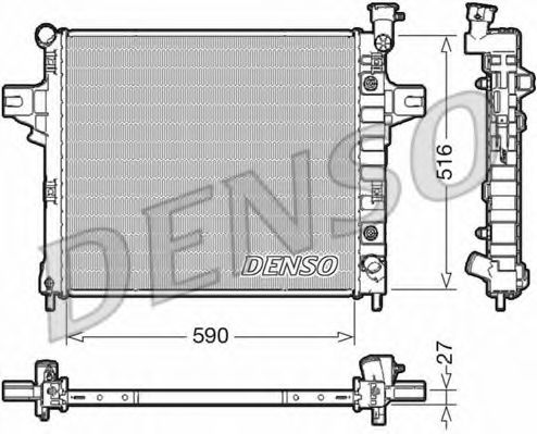 DRM06031 DENSO Cooling System Radiator, engine cooling
