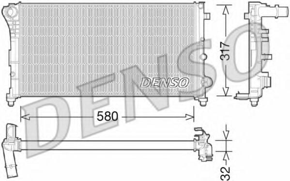 DRM09089 DENSO Cooling System Radiator, engine cooling