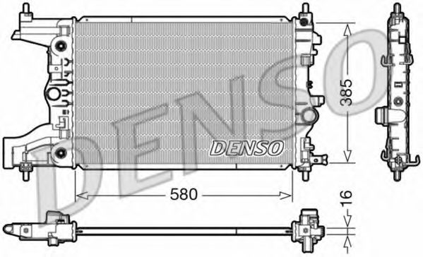 DRM20005 DENSO Cooling System Radiator, engine cooling