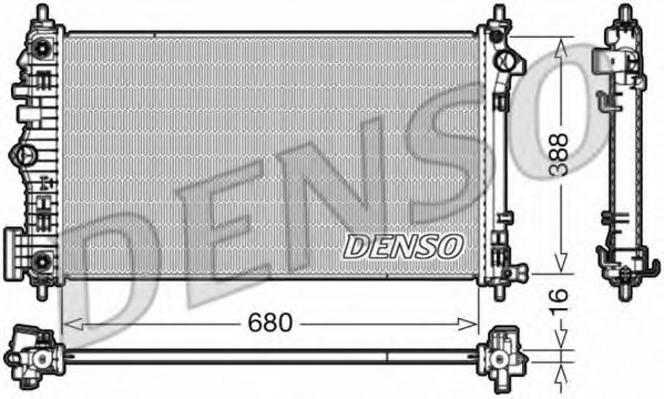 DRM20007 DENSO Cooling System Radiator, engine cooling