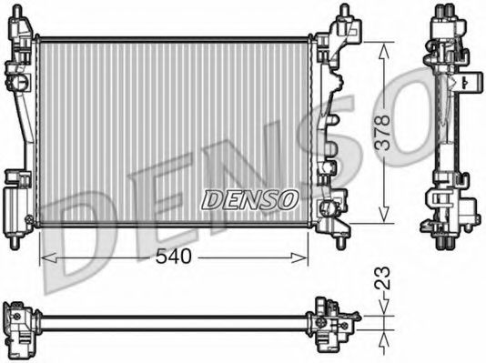DRM20046 DENSO Cooling System Radiator, engine cooling