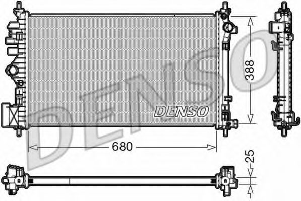DRM20107 DENSO Cooling System Radiator, engine cooling