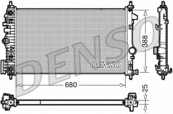 DRM20108 DENSO Cooling System Radiator, engine cooling