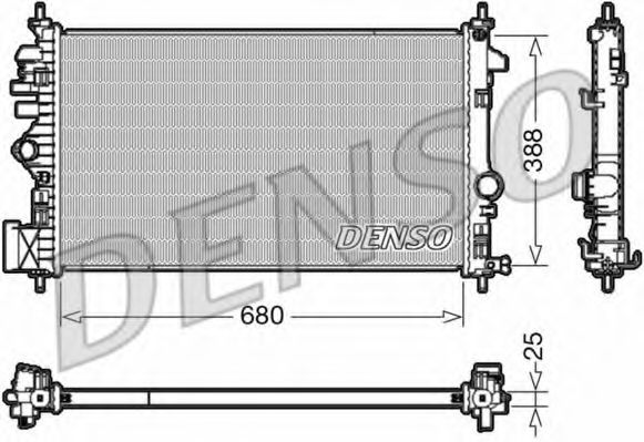 DRM20109 DENSO Cooling System Radiator, engine cooling