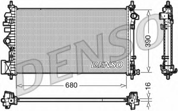 DRM20111 DENSO Cooling System Radiator, engine cooling