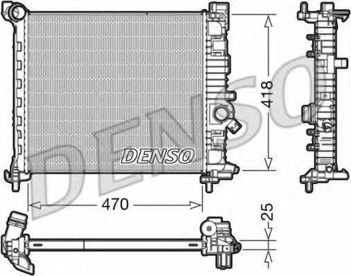 DRM20114 DENSO Cooling System Radiator, engine cooling