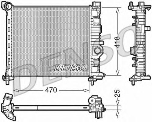 DRM20115 DENSO Cooling System Radiator, engine cooling