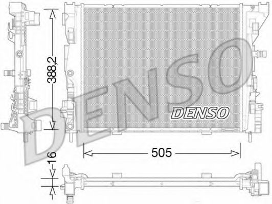 DRM23035 DENSO Cooling System Radiator, engine cooling