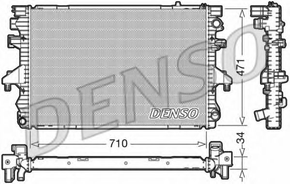 DRM32040 DENSO Cooling System Radiator, engine cooling