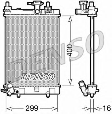 DRM35003 DENSO Охлаждение Радиатор, охлаждение двигателя