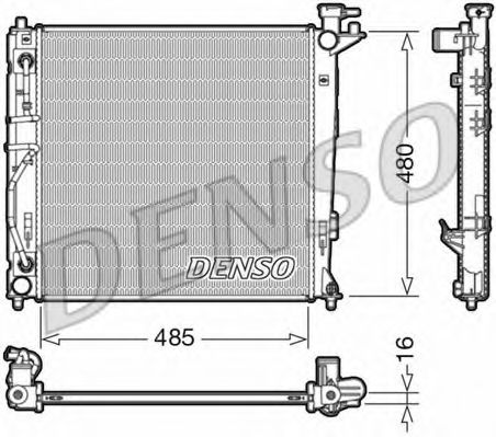 DRM41007 DENSO Cooling System Radiator, engine cooling