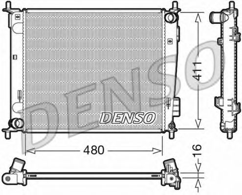 DRM43003 DENSO Cooling System Radiator, engine cooling