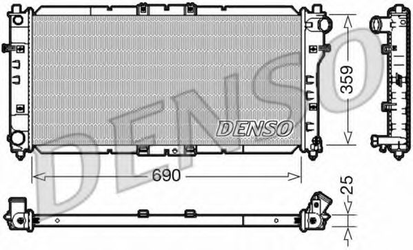 DRM44030 DENSO Cooling System Radiator, engine cooling