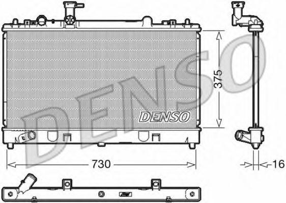 DRM44037 DENSO Cooling System Radiator, engine cooling