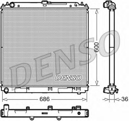 DRM46041 DENSO Cooling System Radiator, engine cooling