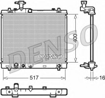 DRM47033 DENSO Cooling System Radiator, engine cooling