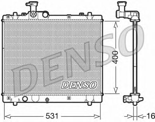 DRM47034 DENSO Cooling System Radiator, engine cooling