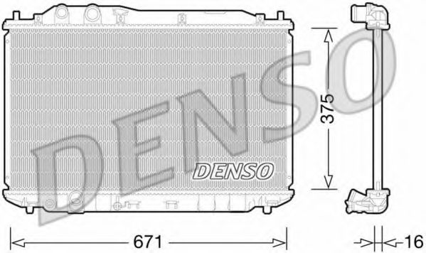 DRM40028 DENSO Cooling System Radiator, engine cooling