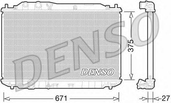 DRM40029 DENSO Cooling System Radiator, engine cooling