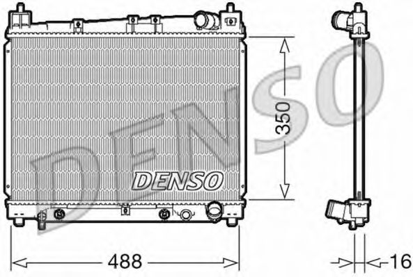DRM50080 DENSO Cooling System Radiator, engine cooling