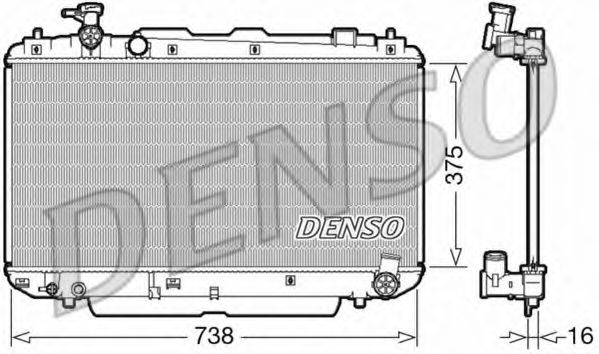 DRM50083 DENSO Cooling System Radiator, engine cooling