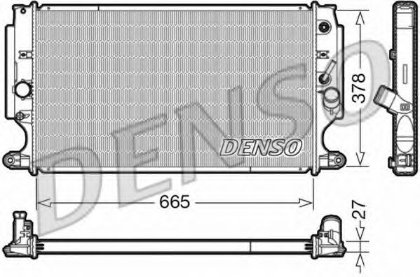 DRM50088 DENSO Cooling System Radiator, engine cooling
