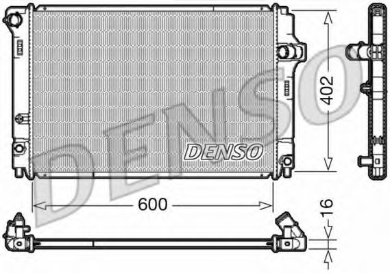 DRM50089 DENSO Cooling System Radiator, engine cooling