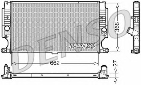 DRM50090 DENSO Cooling System Radiator, engine cooling