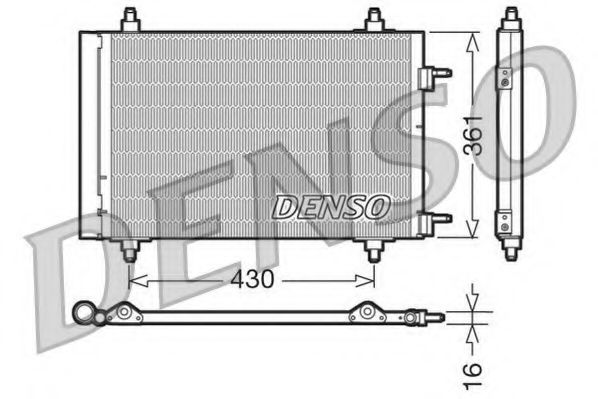 DCN07019 DENSO Condenser, air conditioning
