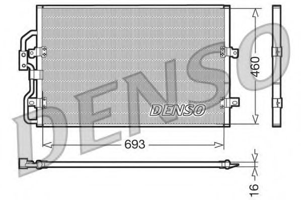 DCN07040 DENSO Condenser, air conditioning