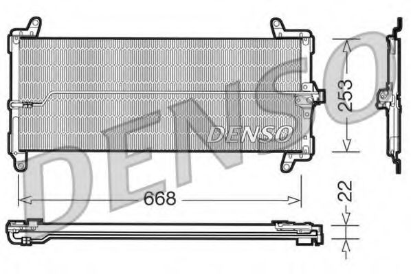 DCN09001 DENSO Condenser, air conditioning