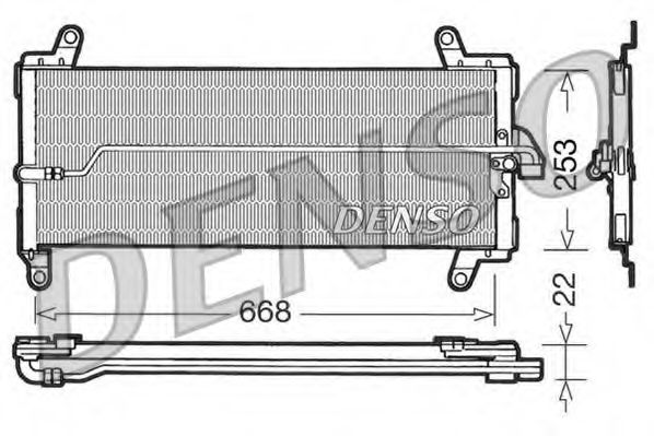 DCN09002 DENSO Condenser, air conditioning
