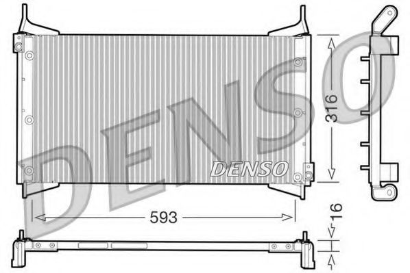 DCN09012 DENSO Air Conditioning Condenser, air conditioning