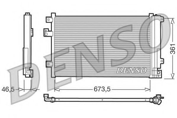 DCN09084 DENSO Condenser, air conditioning
