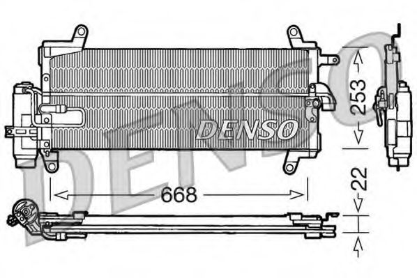 DCN09093 DENSO Condenser, air conditioning