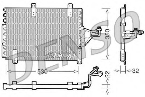 DCN09143 DENSO Air Conditioning Condenser, air conditioning